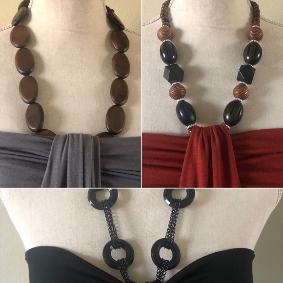 NWT Set (3) Sleeveless Dresses w/ Removable Ties - Picture 8 of 8